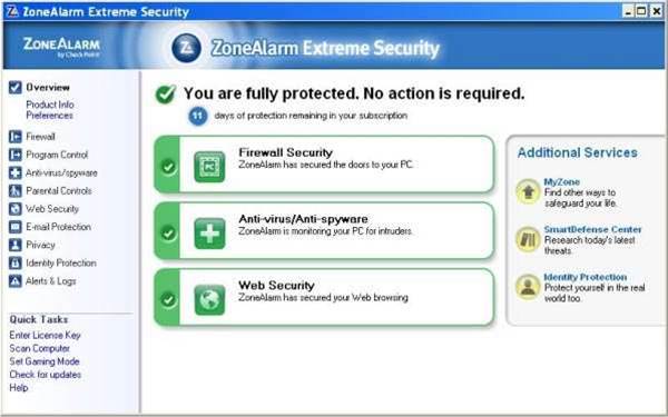 zonealarm security suite review