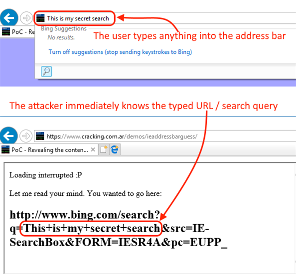internet explorer no address bar