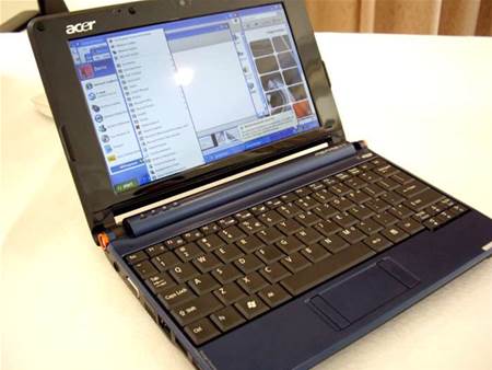 The Aspire One Windows XP model in blue