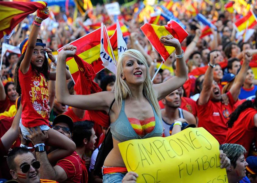 Spain v Italy Match Action Spain v Italy Match Action
