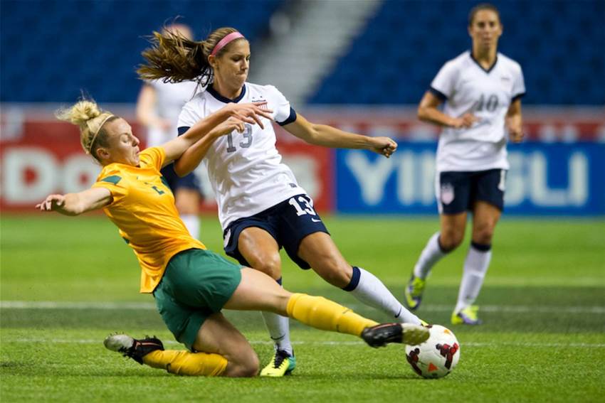 USA v Matildas match action USA v Matildas match action