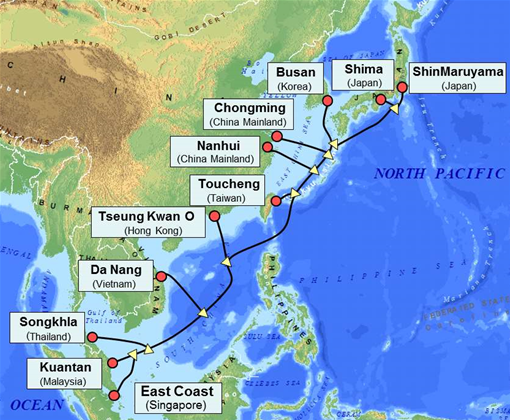Service opened on new Asia Pacific cable