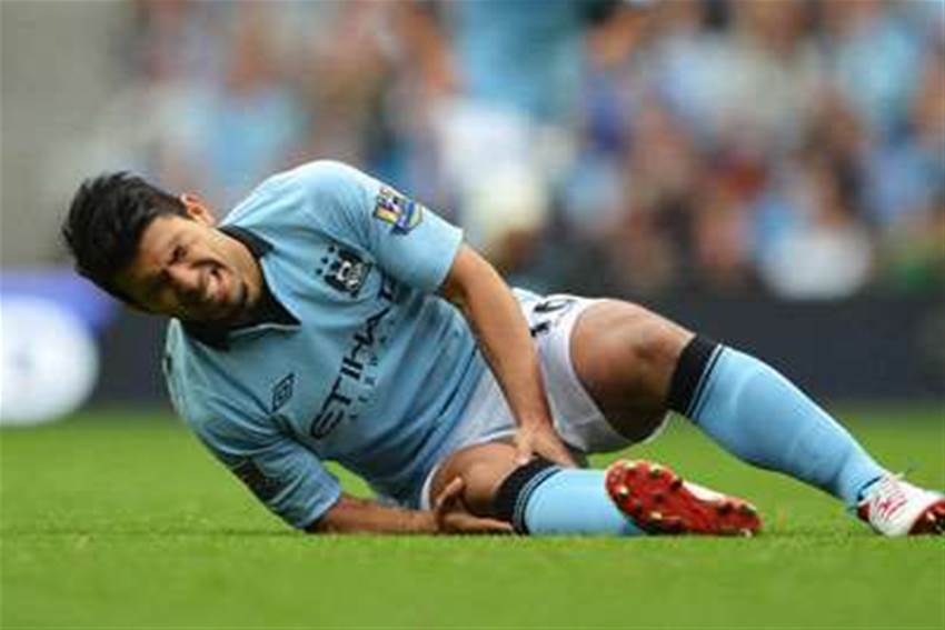 Aguero Upbeat About Knee Injury Aguero Upbeat About Knee Injury