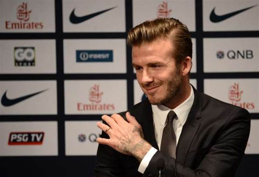 Beckham unveiled at PSG Beckham unveiled at PSG
