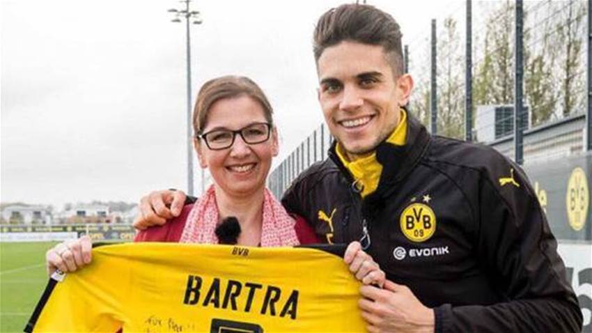 Lone Revierderby Dortmund fan gets Bartra's shirt Lone Revierderby Dortmund fan gets Bartra's shirt
