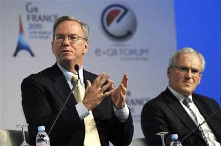 Google, Facebook warn on Internet rules at e-G8