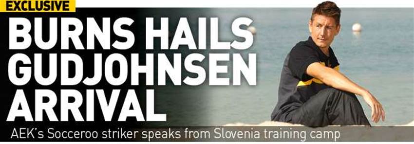 Burns Hails Gudjohnsen Burns Hails Gudjohnsen