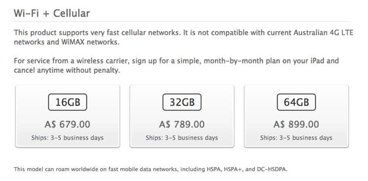 Apple drops 4G claim from iPad marketing