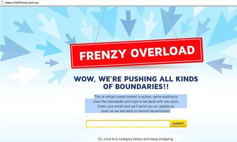 Click Frenzy site bombs in online sale