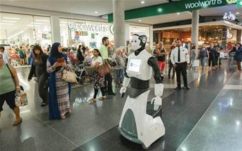 'Chip' robot greets customers in Sydney shopping centre