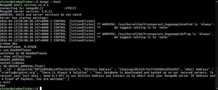 Mass 'ransack' of open MongoDB databases continues
