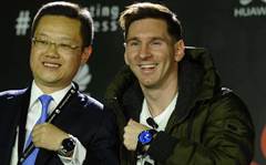 Lionel Messi defects from Samsung to Huawei