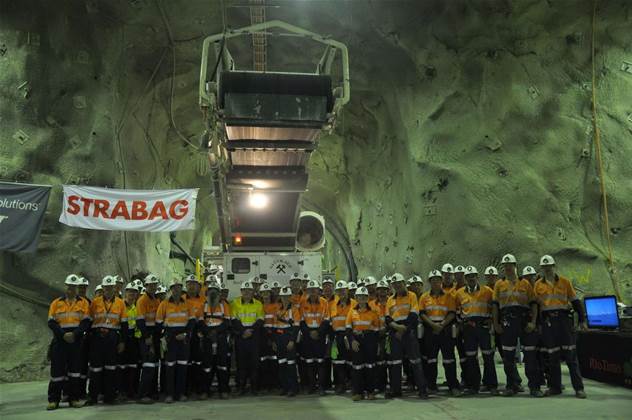 Photos: Rio Tinto trials 64m-long tunnelling machine