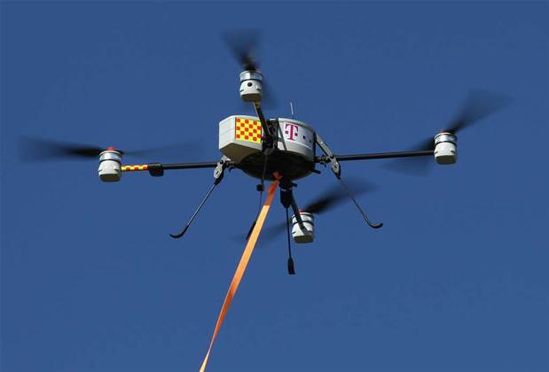 German telco sends in drones to mark cables