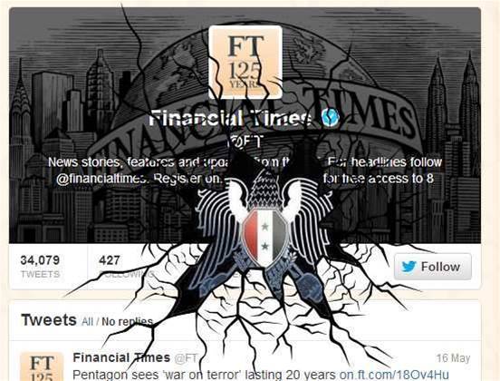 Syrian hacker group pops FT Twitter account, website