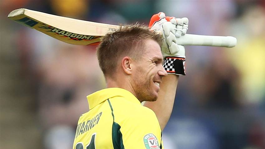 Warner's ton enters him in history books Warner's ton enters him in history books