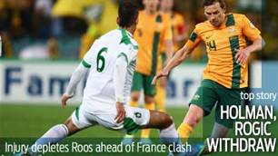 Socceroos lose Holman and Rogic to injury