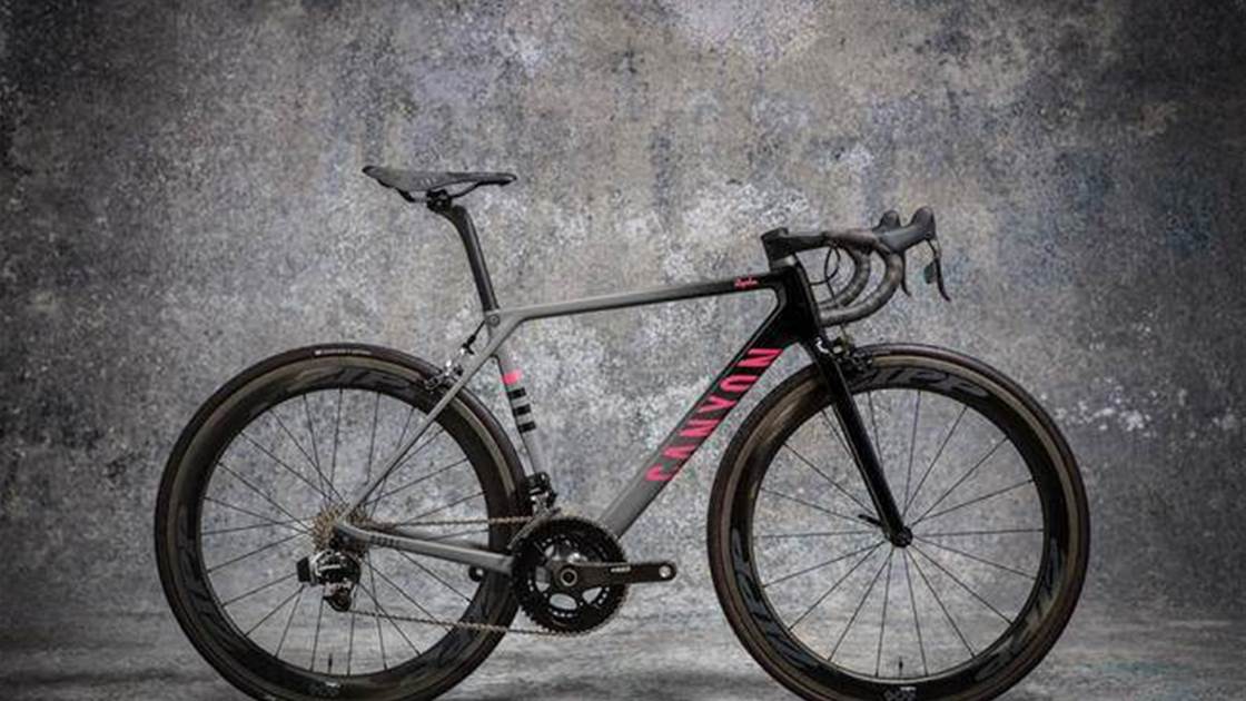Check out the beautiful paint on this limited edition Canyon road bike