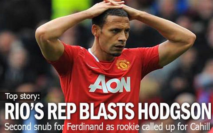 Ferdinand Rep Lashes Out At Euro Snub Ferdinand Rep Lashes Out At Euro Snub