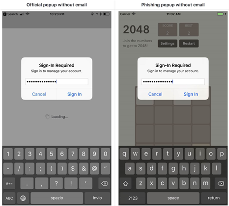 Apple iOS system dialogs easily spoofed for phishing