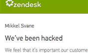 Zendesk hacked, social platforms targeted
