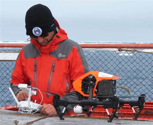 Australia's Antarctic flagship deploys drone to navigate sea ice