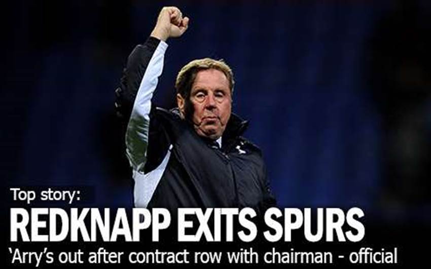Redknapp Exits Tottenham - Official Redknapp Exits Tottenham - Official