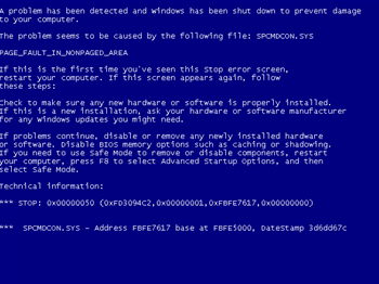 RDP proof of concept triggers blue screen of death