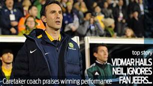 Vidmar hails Neill, ignores jeers
