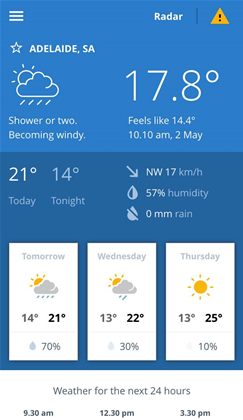 BoM unveils first-ever weather app