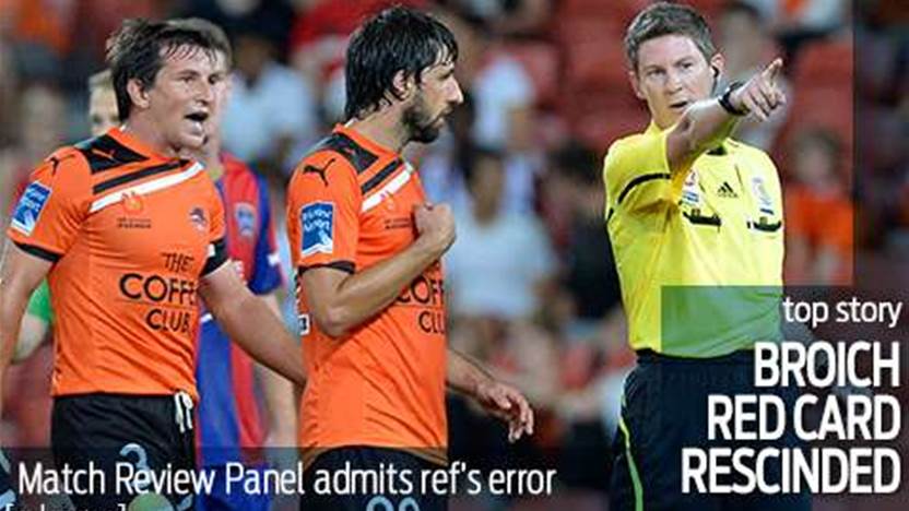 Broich red card overturned