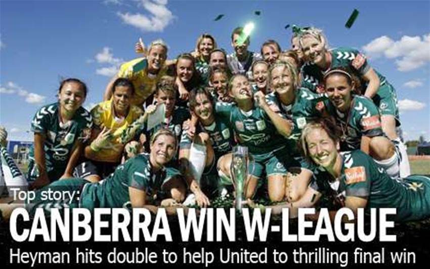 Canberra Crowned W-League Champions Canberra Crowned W-League Champions