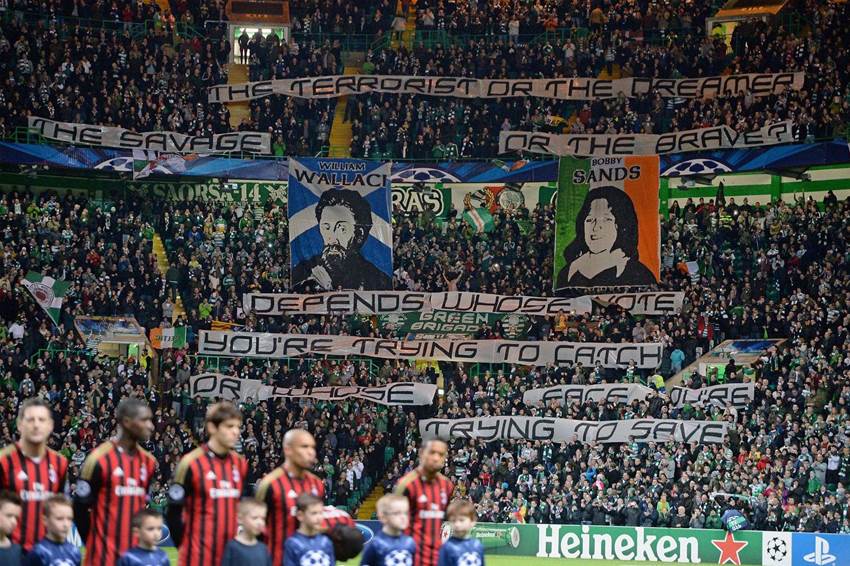 Celtic face UEFA action over illicit banner Celtic face UEFA action over illicit banner