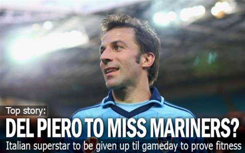 Del Piero In Doubt For Central Coast Del Piero In Doubt For Central Coast