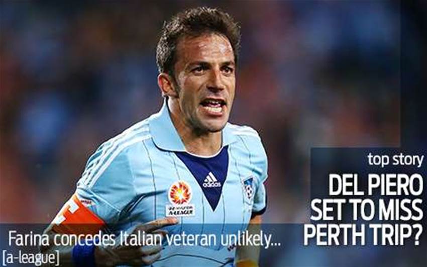 Del Piero in doubt for Glory trip Del Piero in doubt for Glory trip