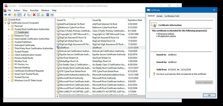 Fake digital certificates on Dell systems put users at risk