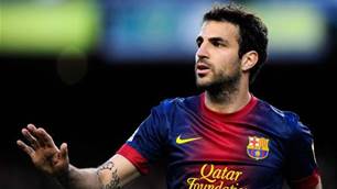 Fabregas back in Barcelona training