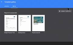 Google Docs, Sheets, Slides and Forms to get custom templates
