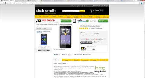 Dick Smith selling HTC Velocity 4G for $199