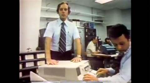 Watch this IBM "portable" computer ad from 1977