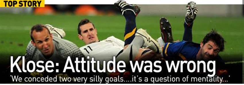 Klose: Our Attitude Was Wrong Klose: Our Attitude Was Wrong