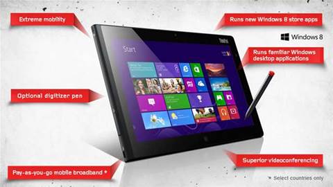 Lenovo boasts of thinnest and lightest Windows 8 tablet