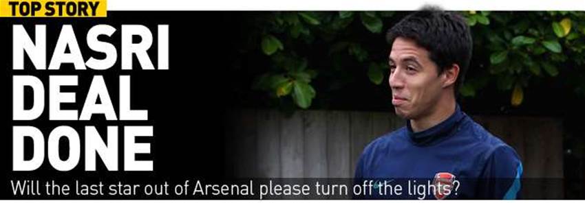 Gunners Agree to Nasri Sale Gunners Agree to Nasri Sale