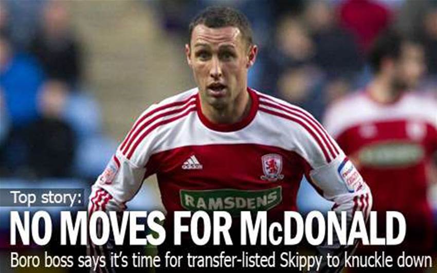 No Bids For Transfer-Listed McDonald No Bids For Transfer-Listed McDonald