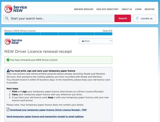 NSW drivers can now renew their licence online