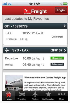 Qantas Freight deploys mobile app