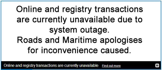 NSW motor registry system suffers statewide outage