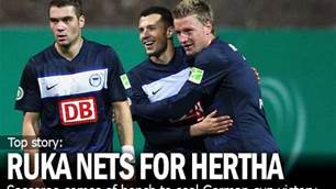 Rukavytsya Nets In Hertha's Cup Victory