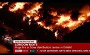 Sony facility burns in London riots
