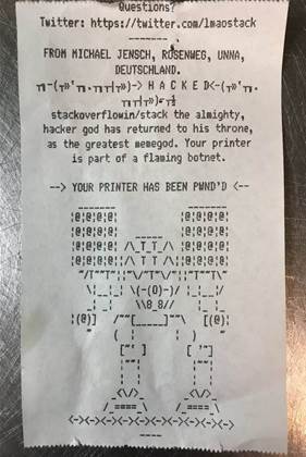 Mass attack worldwide on internet-exposed printers